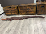 Stunning Life size Hand Carved Baby Crocodile - Stunning Scales and Teeth on Show