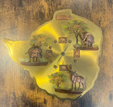 Gastone Copper Brass Coloured Vintage Zimbabwe Africa wall Clock