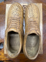 Pair of Nike Air Force One Low with Wooden Box V1.1 Hand Carved Mahogany Display Piece