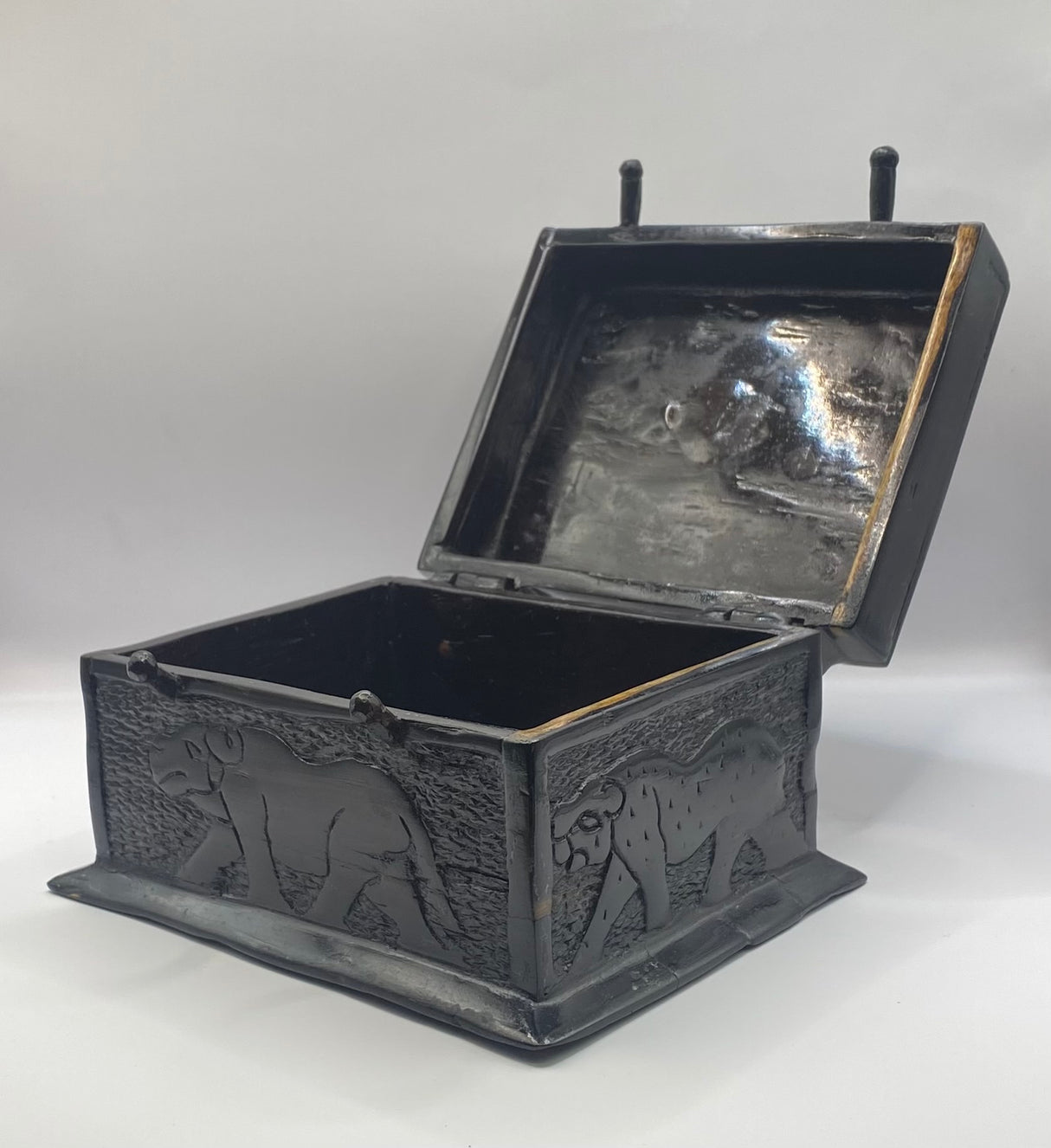 Carved Animal Jewellery Box