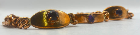 Amethyst Gem Copper Bracelets