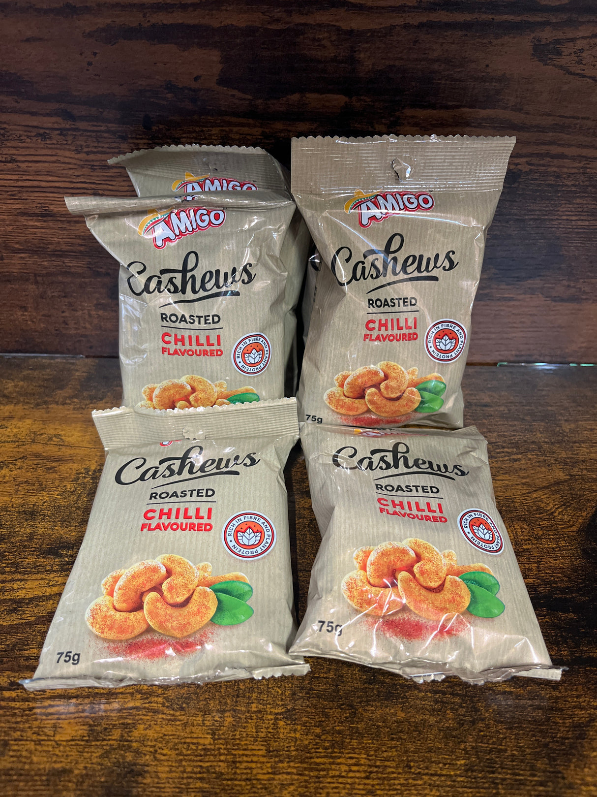 Amigo Roasted Chilli Flavour Cashews 75g