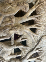 African Village Scene Wall Plaque