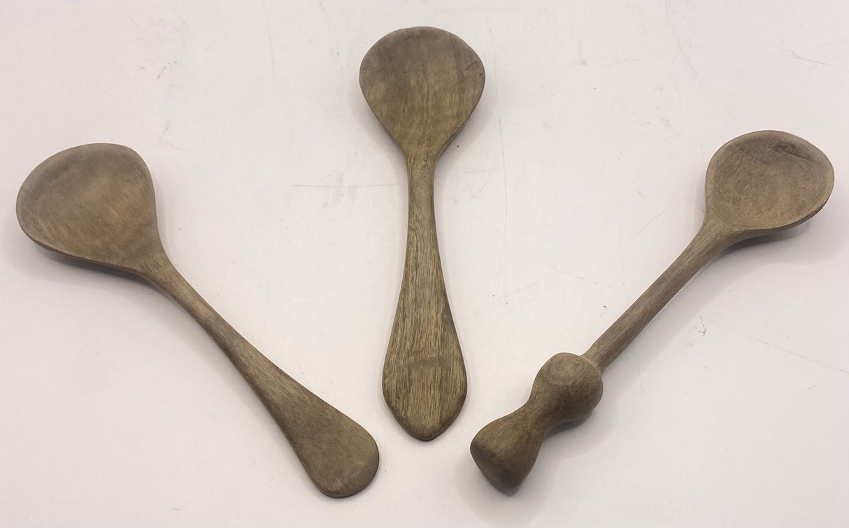 Hand Carved Mahogany Spoons