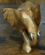Handmade Mahogany Standing Elephant