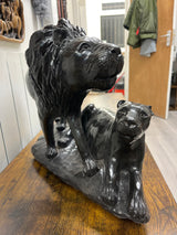 Stone Lion and Lioness