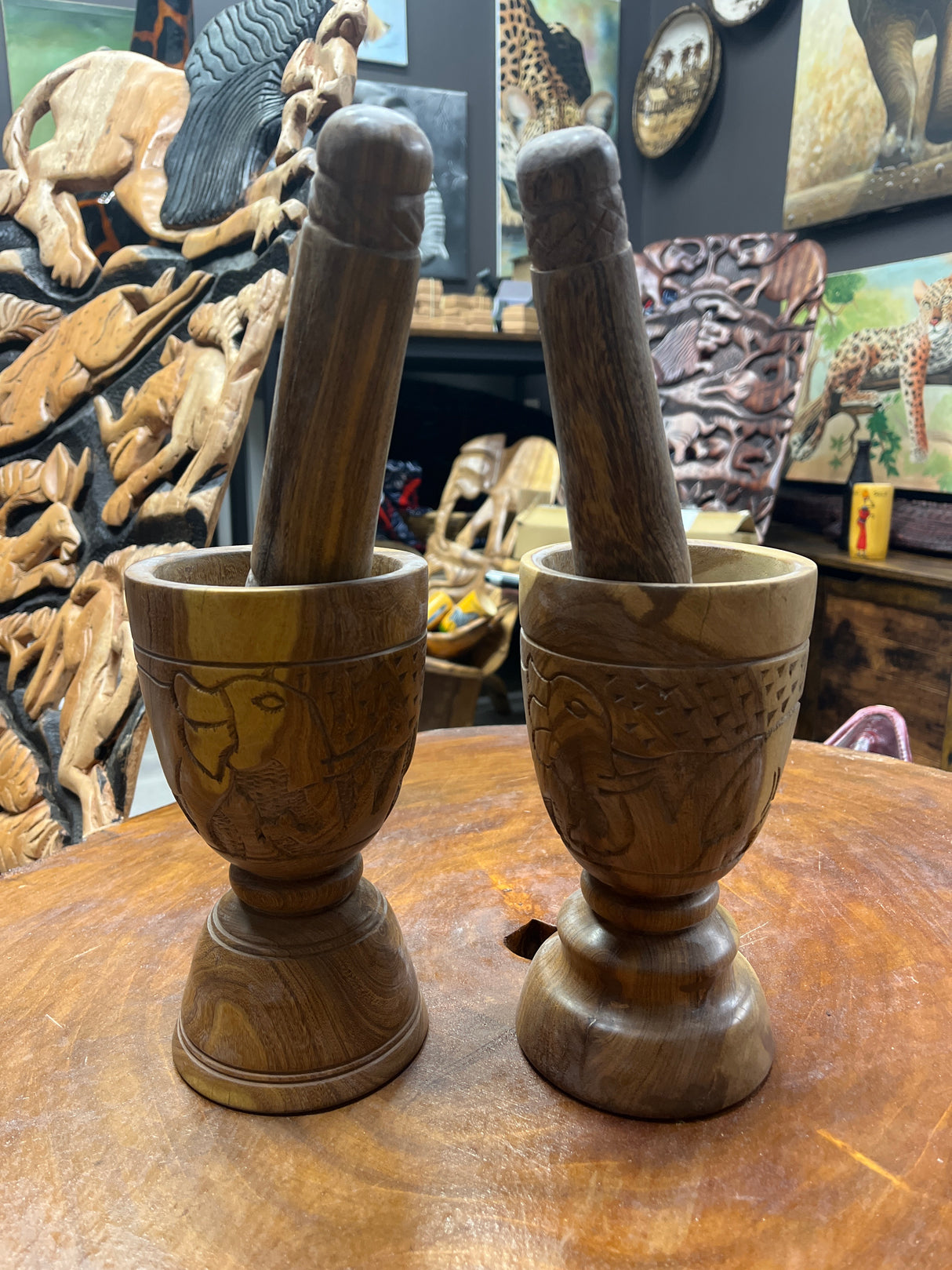 Handmade Mahogany Pestle and Mortar