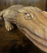 Hand Carved Mahogany Satisfied Komodo