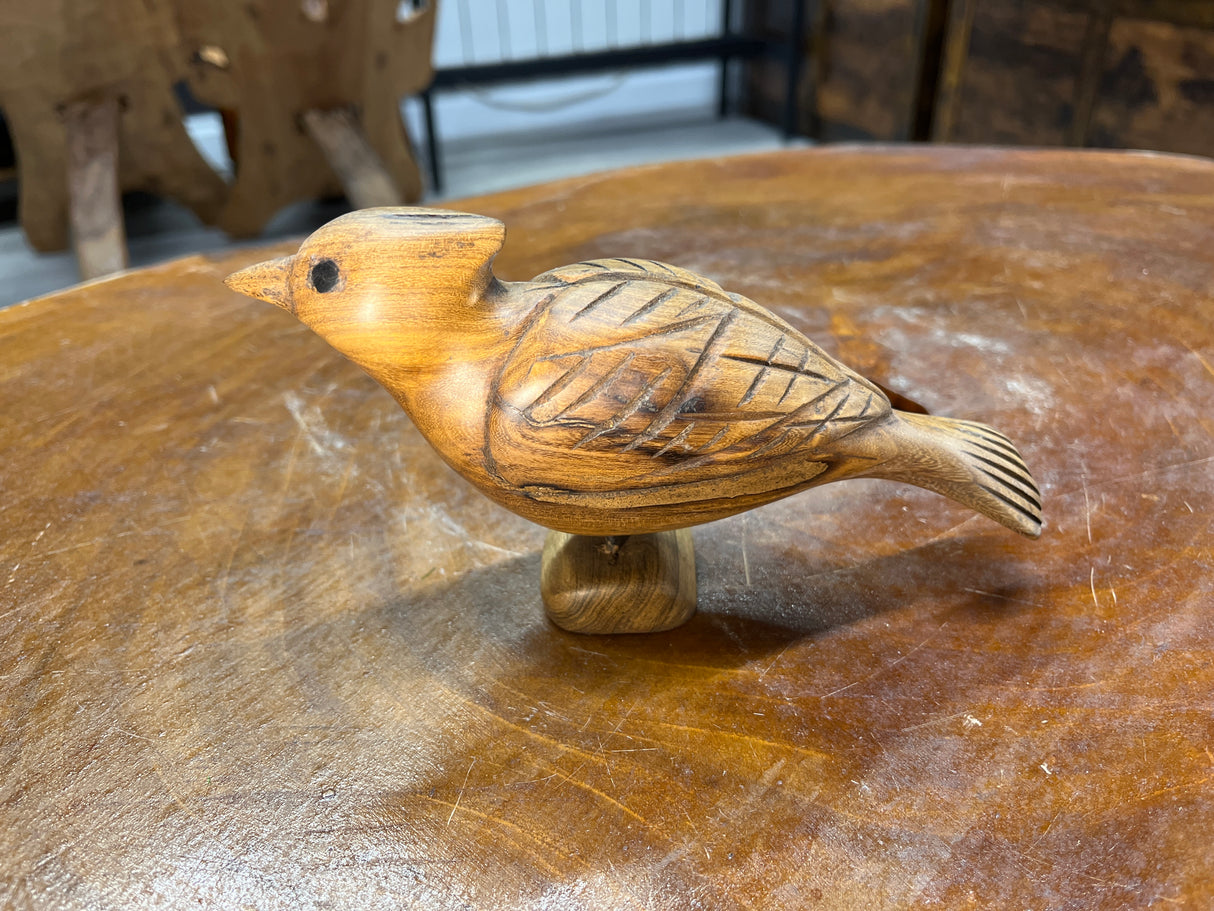 Mahogany Hand Carved Beautiful Bird