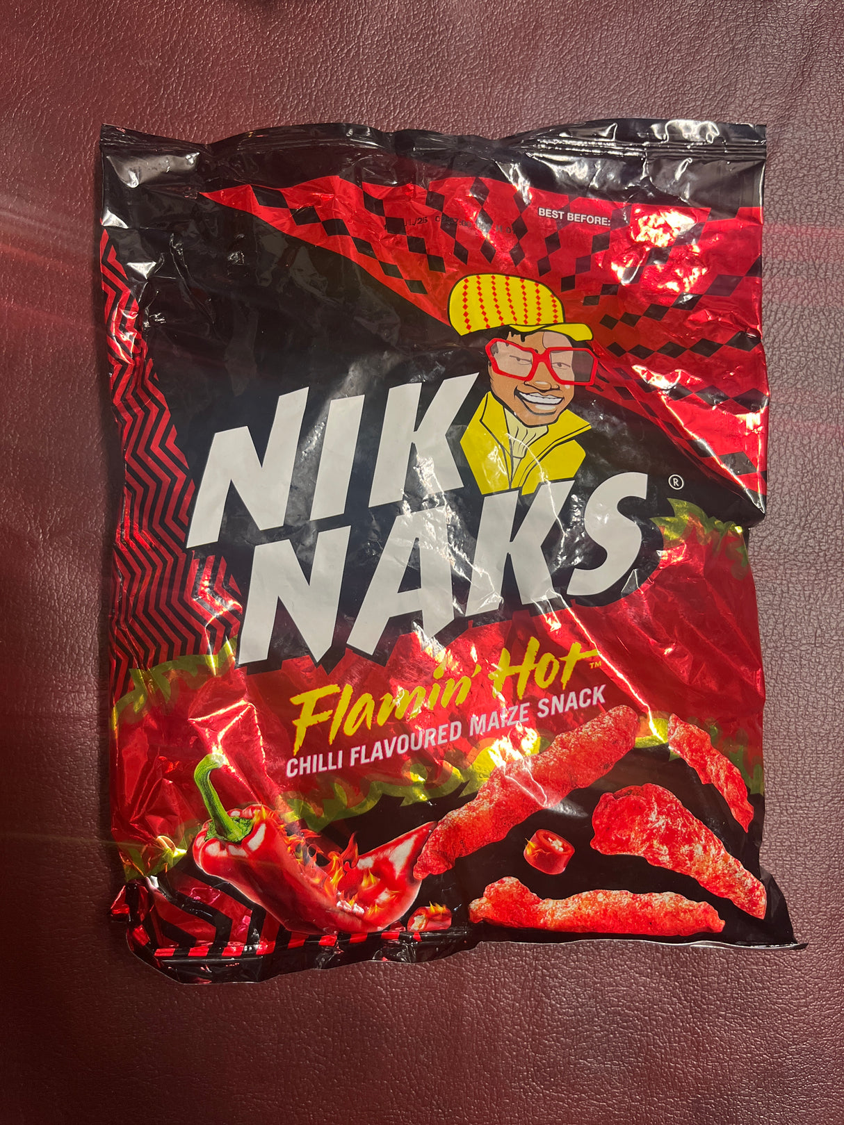 Simba Nik Naks Flamin Hot Crisps 135g Bag