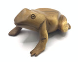 Mahogany Hand Carved Frog