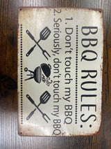 Barbecue (BBQ) Home Decor Metal Novelty Sign 20x30cm