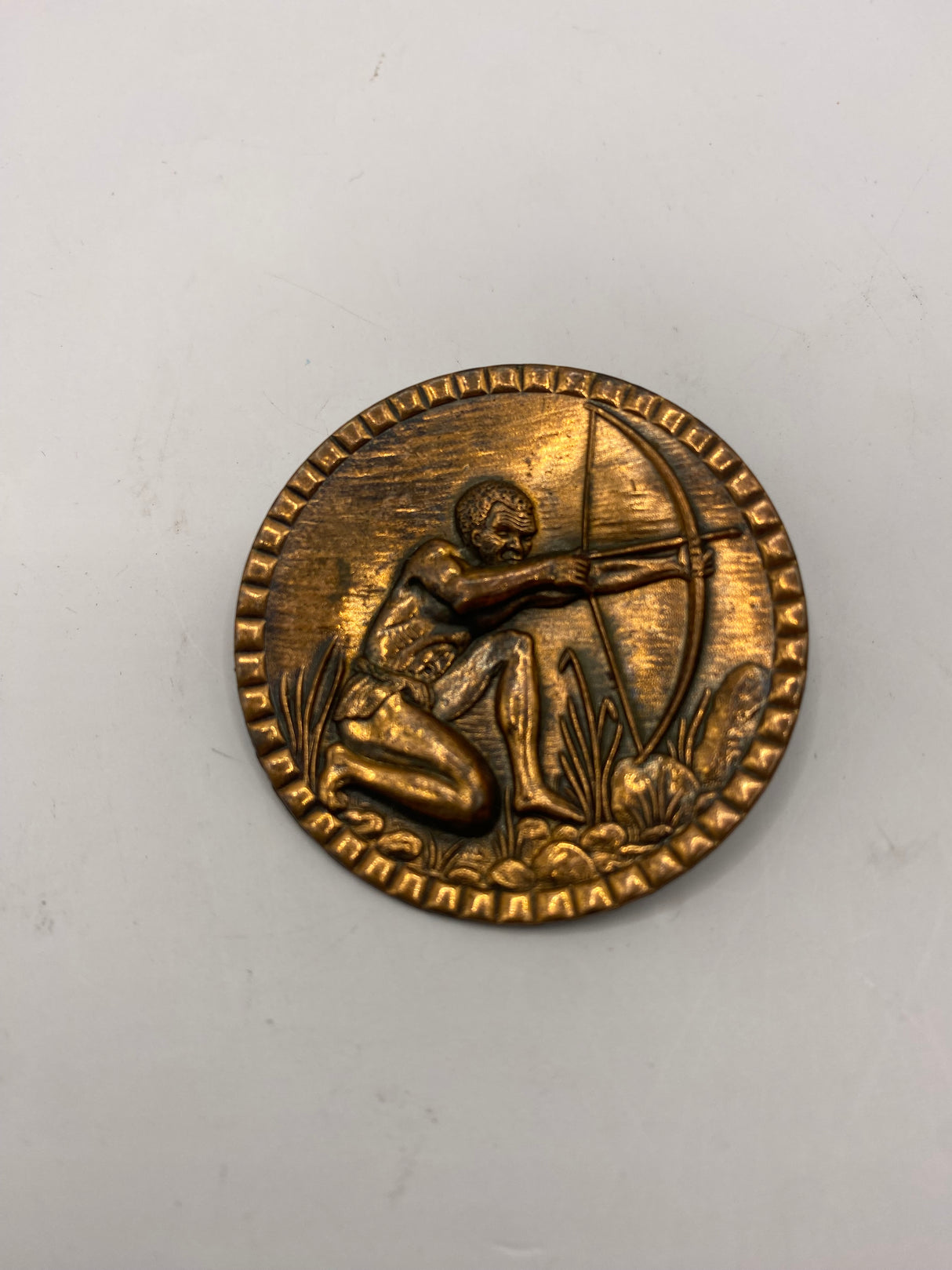 Vintage South African Copper Candida Joe Calafato Broach