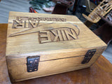 Pair of Nike Air Force One Low with Wooden Box V1.1 Hand Carved Mahogany Display Piece
