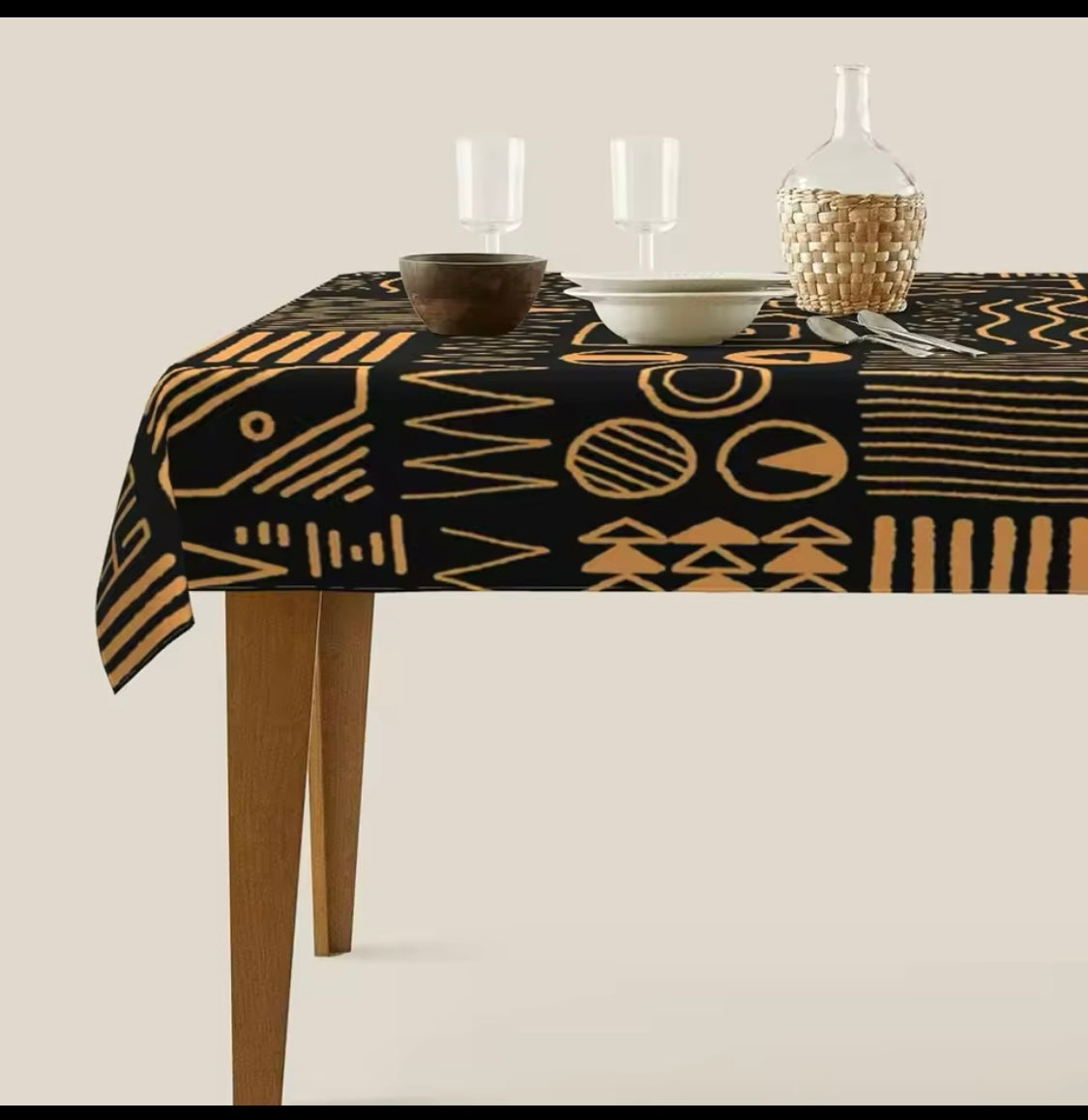 African Themed Table Cloth 140 x 140cm
