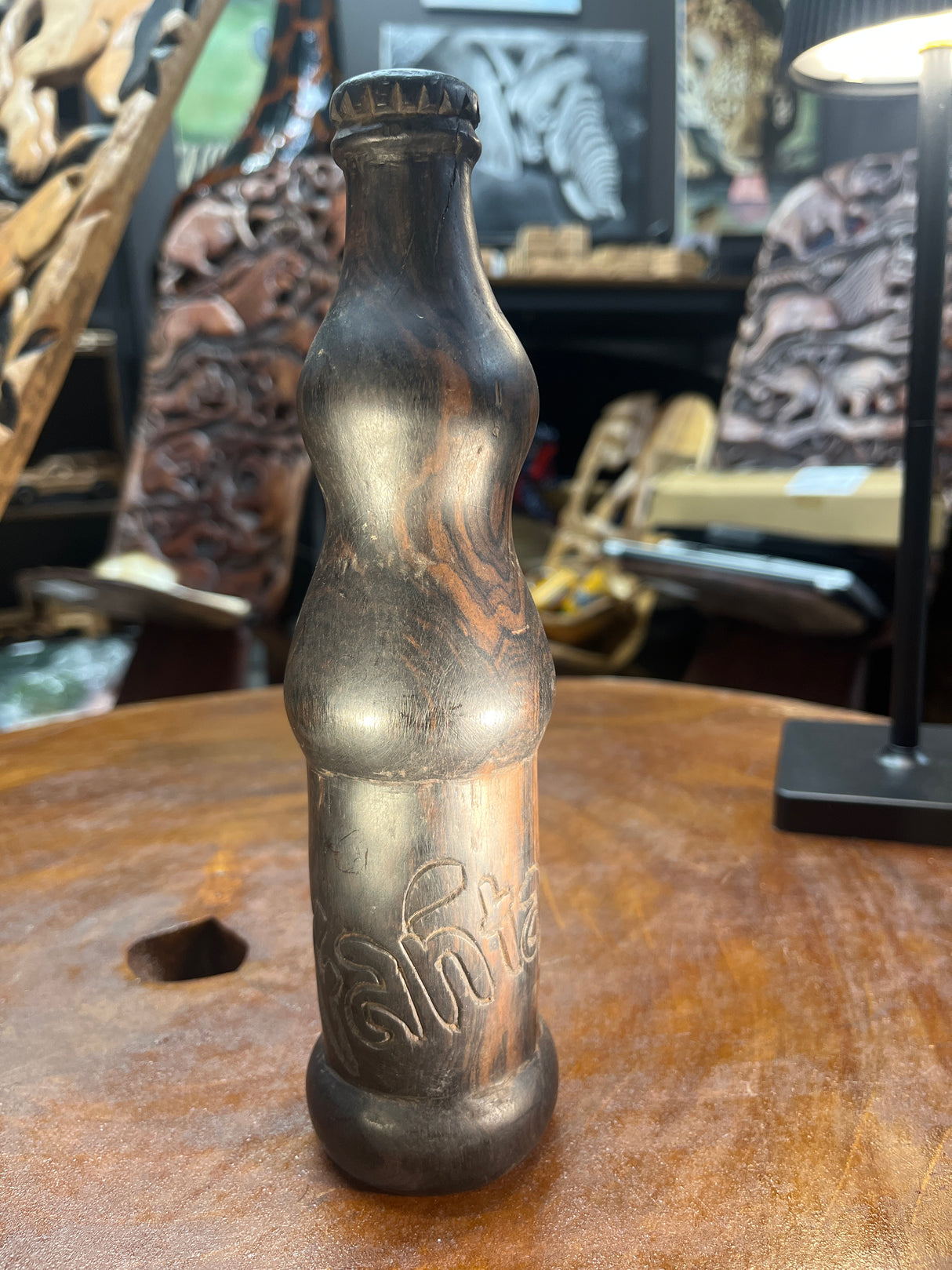 Hand Carved Coke, Sprite, Fanta Bottle (Malawi)