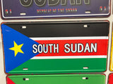 Metal Country Flag And Name Style License Plate Room Decor 15x30cm