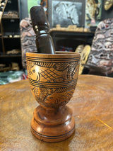 Handmade Wooden Pestle and Mortar
