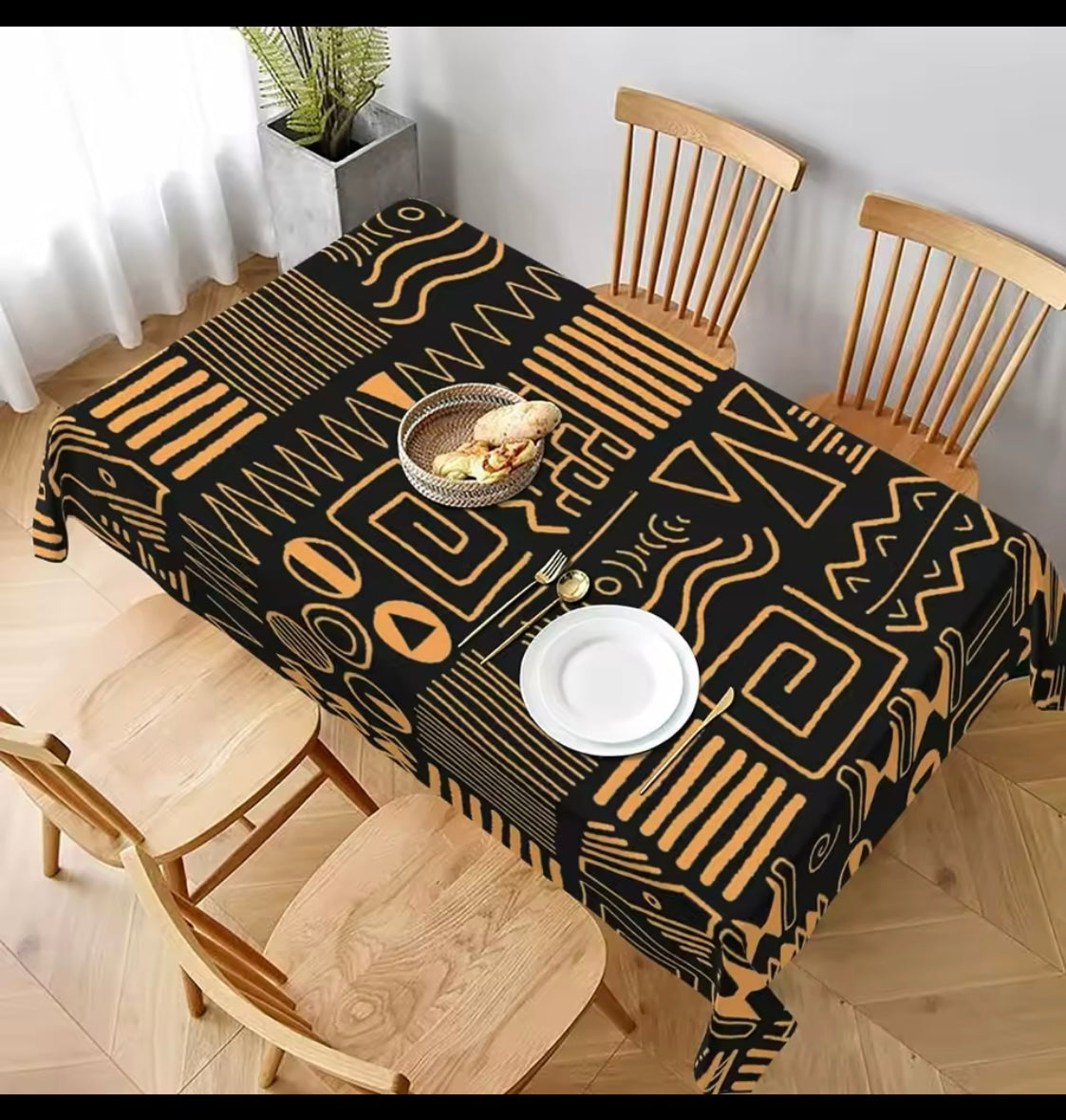 African Themed Table Cloth 140 x 140cm