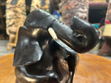 Hand Carved Happy Ebony Elephant