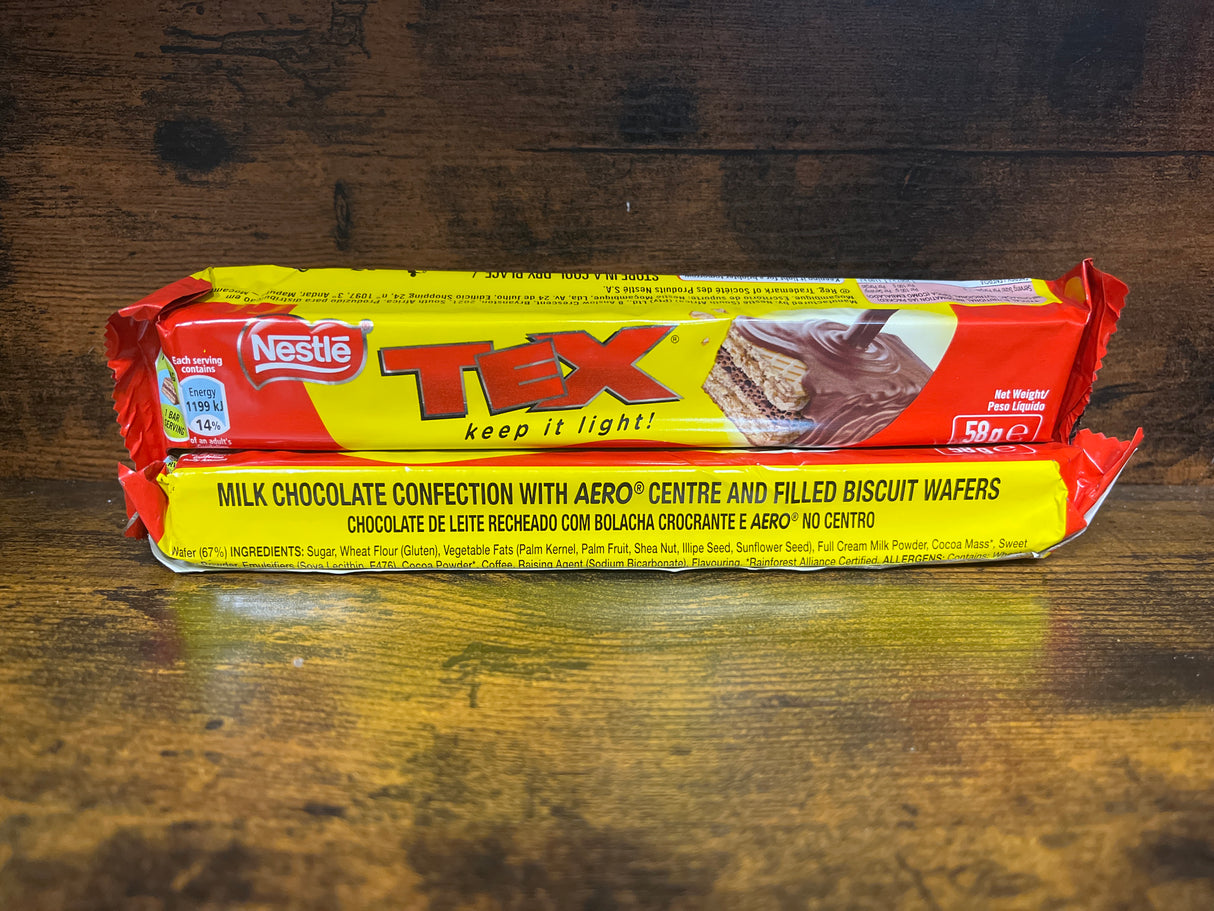 Tex South African Nestle Chocolate Bar 58g