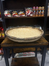 Closed Richero / Flat Rounded Shallow Wicker Basket