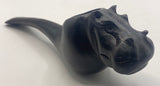 Hand Carved Ebony Hippo Smoking Pipe