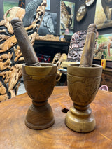 Handmade Mahogany Pestle and Mortar