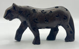 Mahogany Wooden Standing Leopard