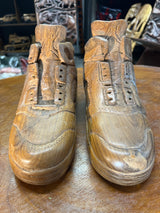 Pair of Jordan 5 V2.1 Hand Carved Mahogany Display Piece