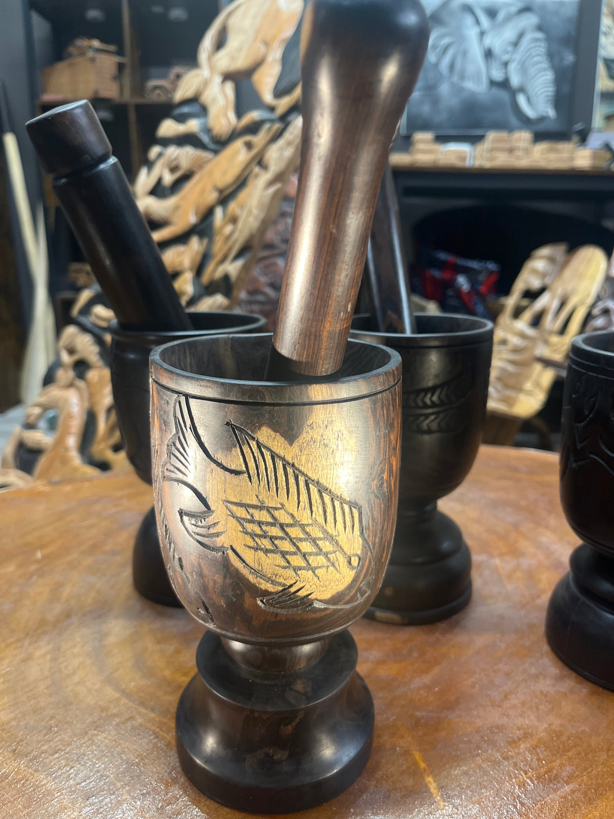 Handmade Ebony Pestle and Mortar