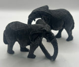 Textured Ebony Wooden Elephant