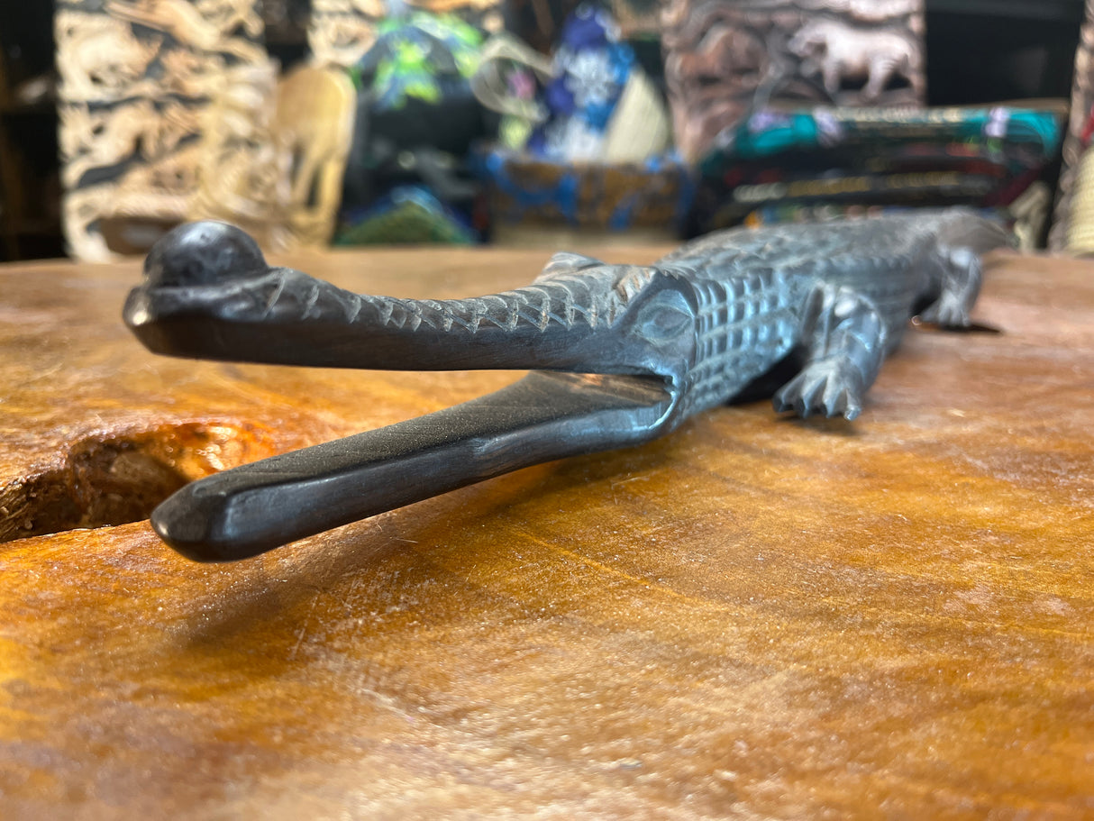 Hand Carved Stunning Ebony Crocodile