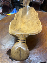 Large Handmade Wooden Leaf Salad and service Dish