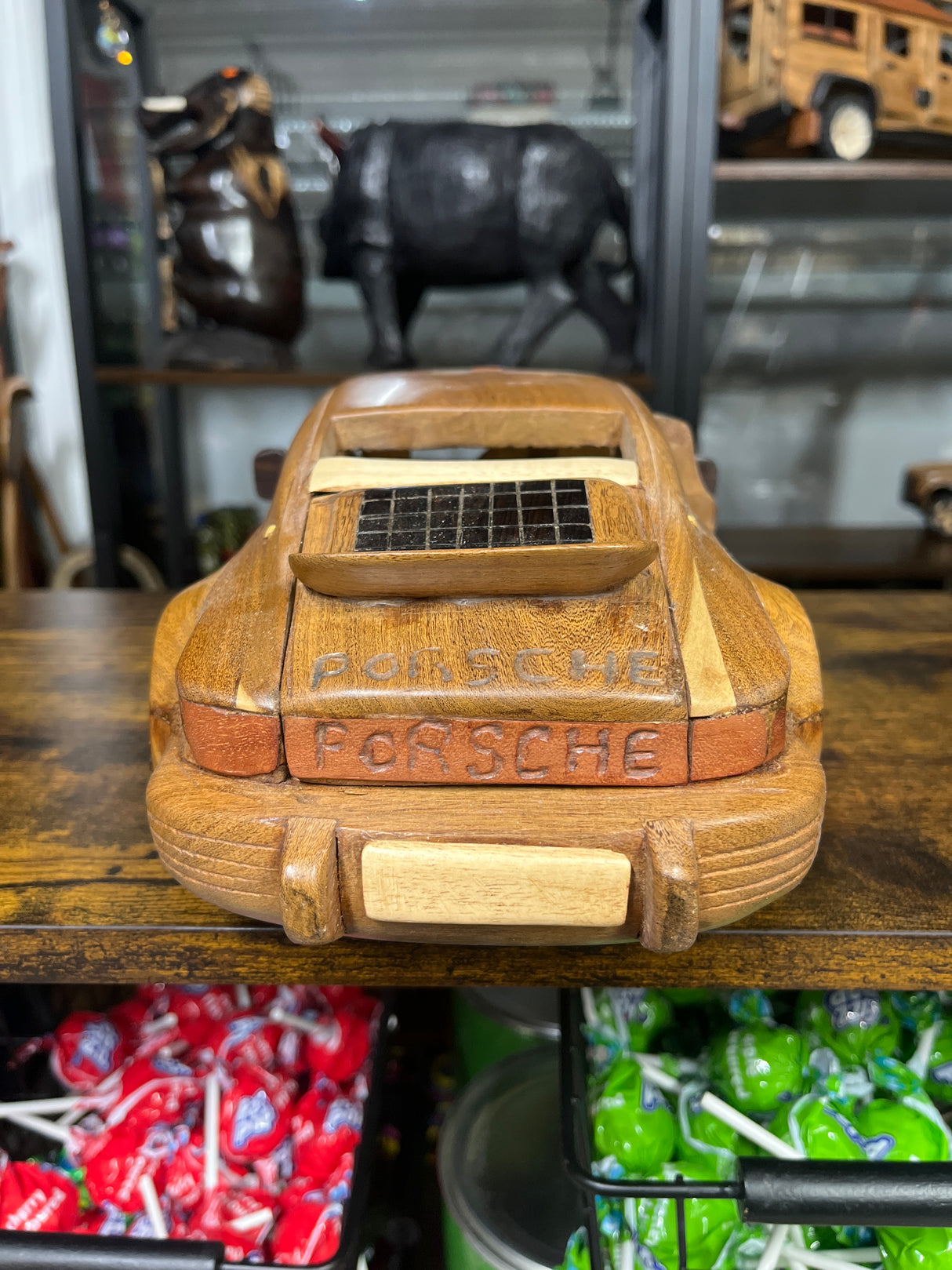 Porsche 911 V2.1 Hand Carved Mahogany