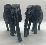 Textured Ebony Wooden Elephant