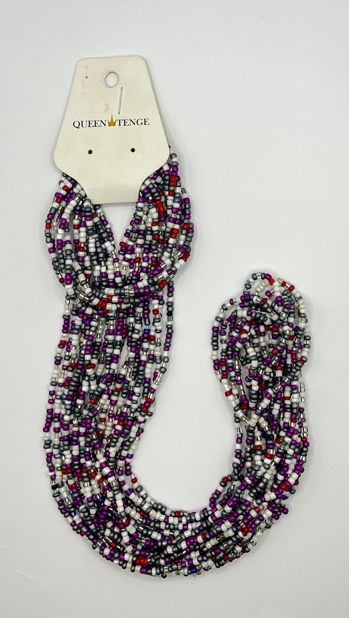 Queen Tenge - Beaded Necklace and Bracelet Jewellery Set