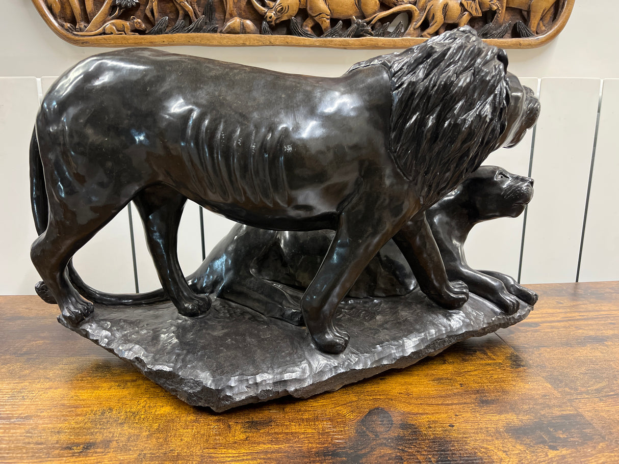 Stone Lion and Lioness