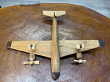 Hand Carved Wooden Aeroplane