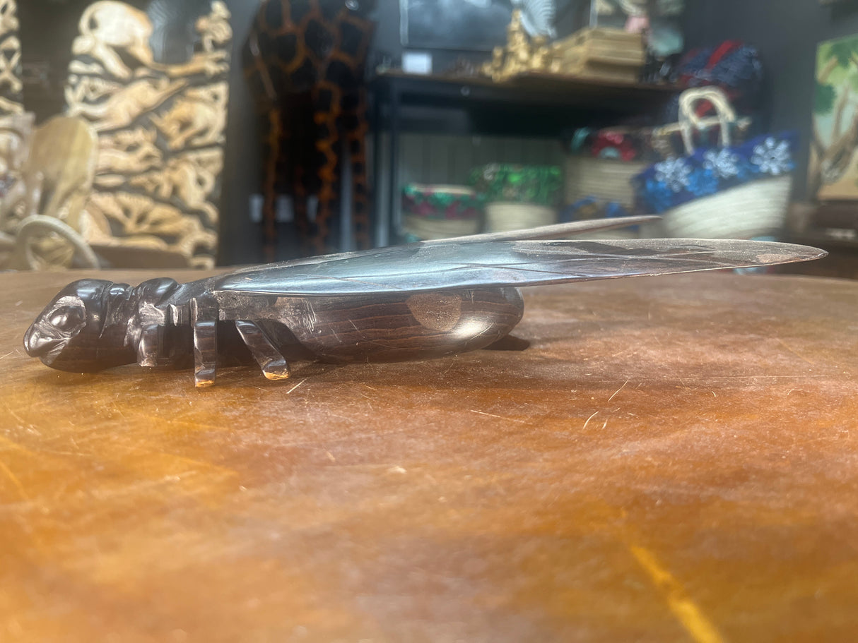 Hand Carved Ebony Malawian ‘Gumbi’ Fly