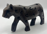 Mahogany Wooden Standing Leopard
