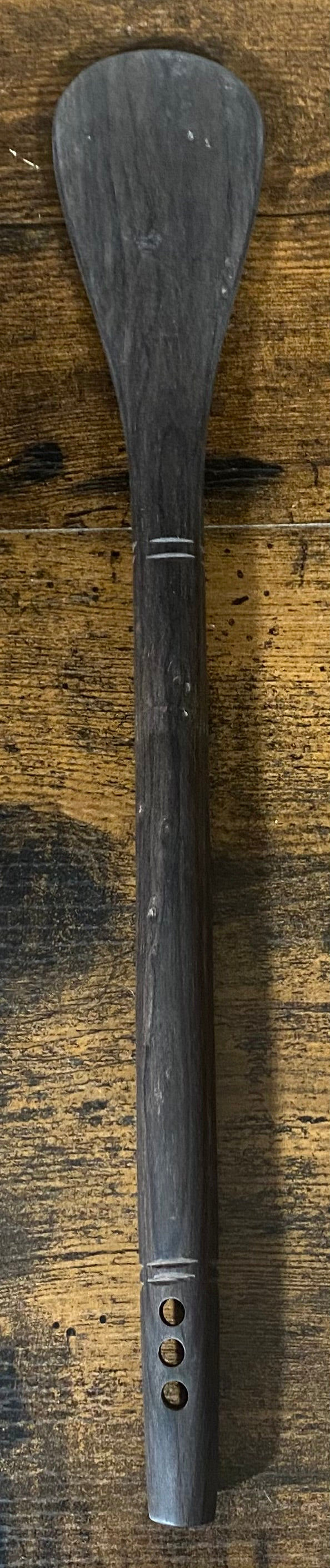 Hand Carved Ebony Flat Serving Spoons