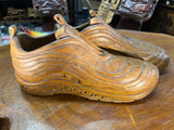 Pair of Nike Air Max 97 Ultra V1.1 Hand Carved Mahogany Display Piece