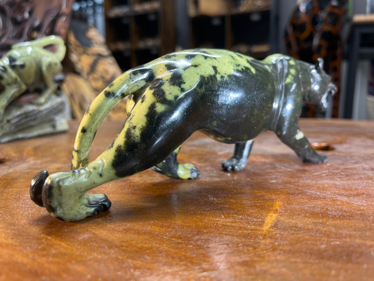 Growling Stone Panther Handmade In Malawi