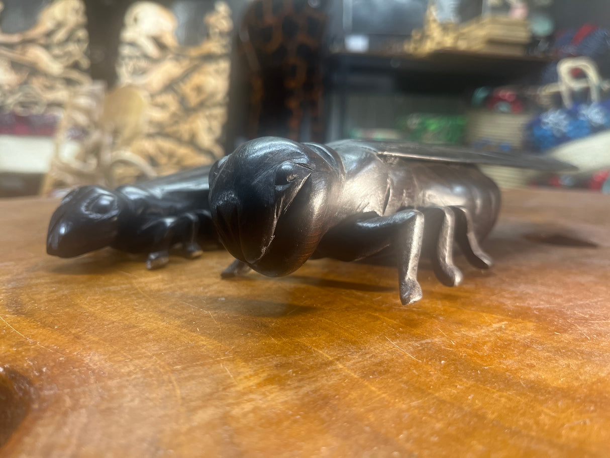 Hand Carved Ebony Malawian ‘Gumbi’ Fly