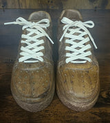 Nike Air Force One Wooden Hand Carved Sneaker with Laces