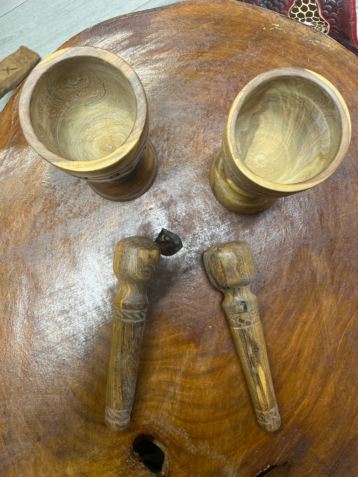 Handmade Mahogany Pestle and Mortar