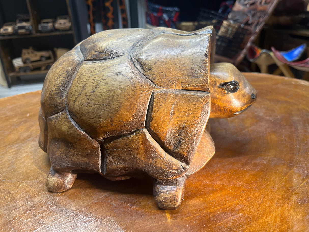 Solid Wooden Handmade Intricate Turtle - Lovely Centre Piece