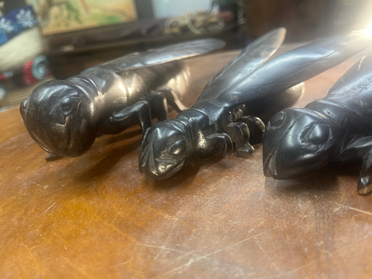 Hand Carved Ebony Malawian ‘Gumbi’ Fly