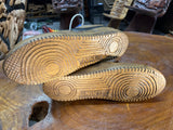 Pair of Nike Air Force One Low with Laces V1.1 Hand Carved Mahogany Display Piece
